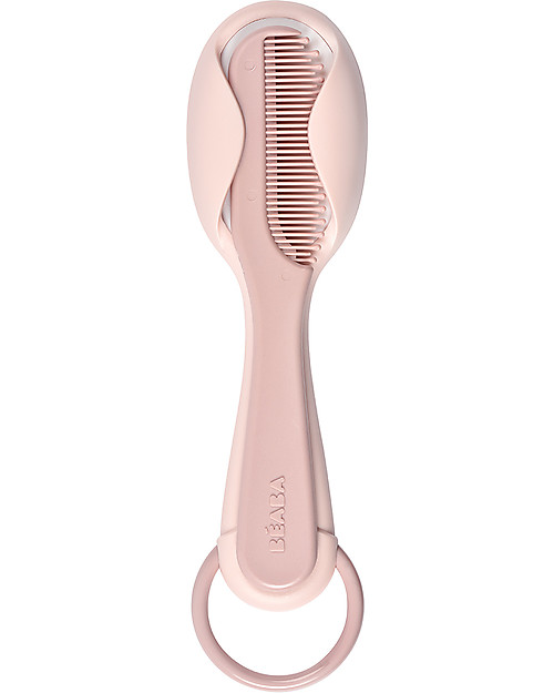 Béaba Spazzola + Pettine per Bambino 2in1 - Rosa - Ideale per la Beauty Routine del tuo Piccolo Kit Toilette Neonato
