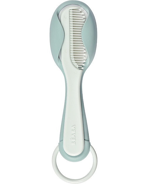 Béaba Spazzola + Pettine per Bambino 2in1 - Verde - Ideale per la Beauty Routine del tuo Piccolo Kit Toilette Neonato