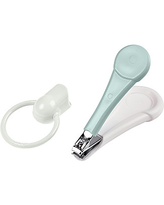 Béaba Tagliaunghie per Bambini - Azzurro - Accurata Cura delle Mani del Tuo Bambino fin dalla Nascita Kit Toilette Neonato