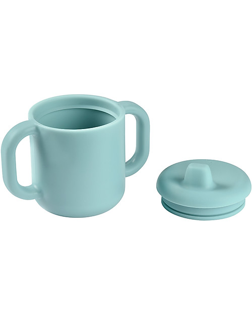 Béaba Tazza con Beccuccio in Silicone - 170 ml - Blu - Per Imparare a Bere da Soli Tazze