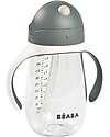 Béaba Tazza con Cannuccia - 300 ml - Mineral Grey - Per Imparare a Bere da Soli Tazze
