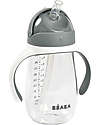 Béaba Tazza con Cannuccia - 300 ml - Mineral Grey - Per Imparare a Bere da Soli Tazze