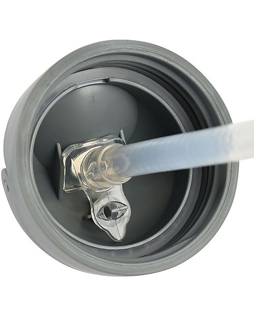 Béaba Tazza con Cannuccia - 300 ml - Mineral Grey - Per Imparare a Bere da Soli Tazze