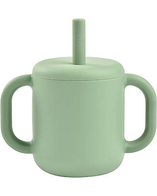 Béaba Tazza con Cannuccia - Verde Salvia - Silicone Tazze