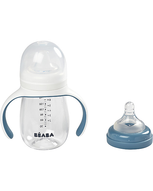 Béaba Tazza da Apprendimento 2in1 - 210 ml - Blue - Incoraggia il tuo Bambino all'Indipendenza Biberon_