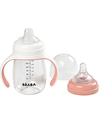 Béaba Tazza da Apprendimento 2in1 - 210 ml - Rosa - Incoraggia il tuo Bambino all'Indipendenza Biberon_