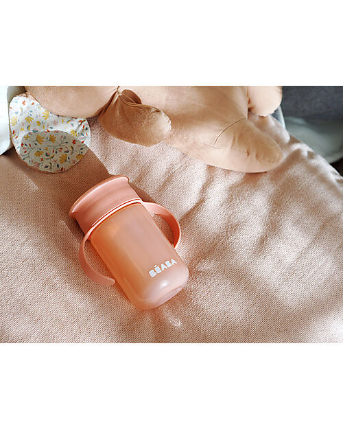 Béaba Tazza da Apprendimento 360° Con Manici - Rosa - 340 ml Tazze