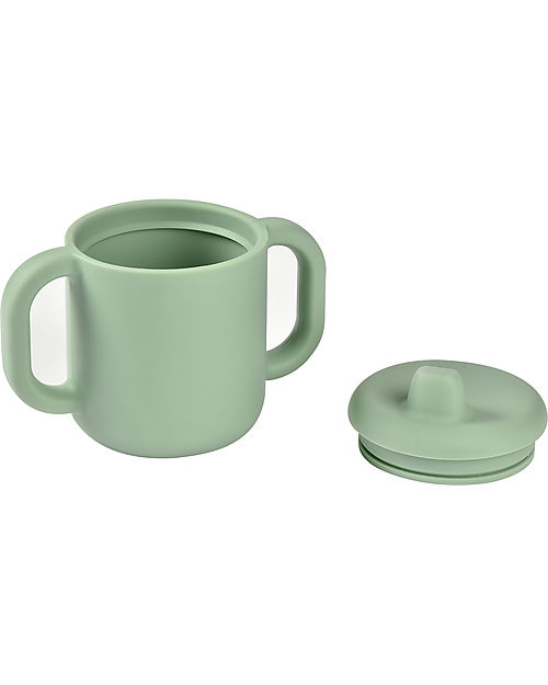 Béaba Tazza da Apprendimento con Beccuccio in Silicone - Verde Salvia - Per Imparare a Bere da Soli Tazze