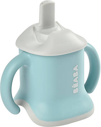 Béaba Tazza di Apprendimento Evolutive 3 in 1 - Biberon, Tazza e Borraccia - Blu Tazze