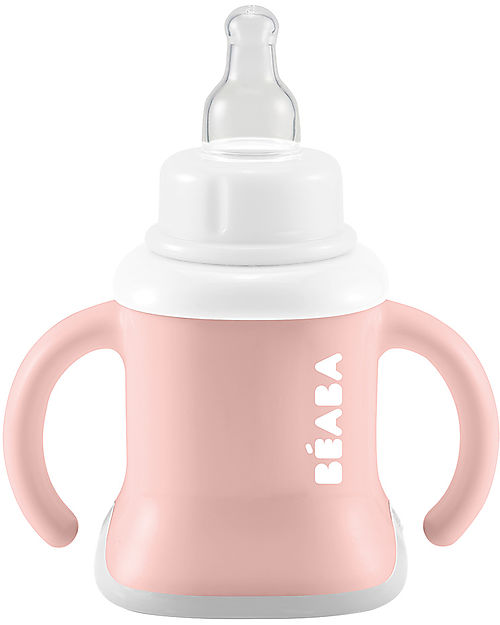 Béaba Tazza di Apprendimento Evolutive 3 in 1 - Biberon, Tazza e Borraccia - Rosa Tazze