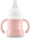 Béaba Tazza di Apprendimento Evolutive 3 in 1 - Biberon, Tazza e Borraccia - Rosa Tazze