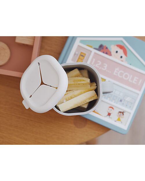 Béaba Tazza Pick & Snack - Grigio - Silicone Alimentare Tazze