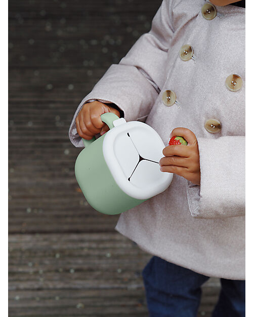 Béaba Tazza Pick & Snack - Salvia - Silicone Alimentare Tazze