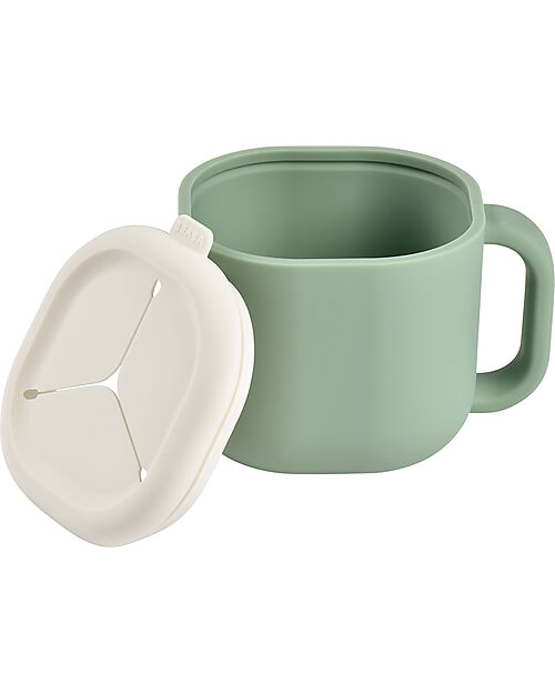 Béaba Tazza Pick & Snack - Salvia - Silicone Alimentare Tazze