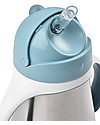 Béaba Tazza Termica con Cannuccia in Acciaio Inossidabile - 250 ml - Blu - Per Imparare a Bere da Soli Bicchieri