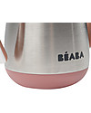 Béaba Tazza Termica con Cannuccia in Acciaio Inossidabile - 250 ml - Rosa - Per Imparare a Bere da Soli Bicchieri
