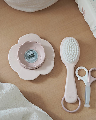 Béaba Termometro Digitale Multifunzione Lotus - Rosa - Controlla la Temperatura dell'Ambiente e dell'Acqua Termometri