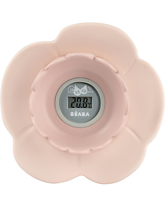 Béaba Termometro Digitale Multifunzione Lotus - Rosa - Controlla la Temperatura dell'Ambiente e dell'Acqua Termometri