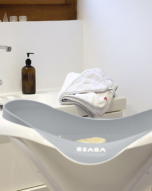 Béaba Vasca Bagnetto Primi Mesi Camélé’O - Grigio - Comoda e con Sistema di Fissaggio Vaschette e Accessori