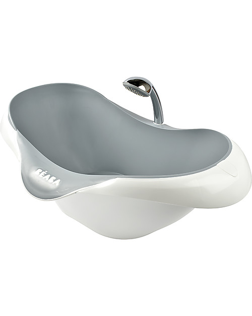 Béaba Vasca Bagnetto Primi Mesi Camélé’O - Grigio - Comoda e con Sistema di Fissaggio Vaschette e Accessori
