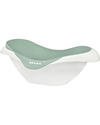 Béaba Vasca Bagnetto Primi Mesi Camélé’O - Verde Salvia - Comoda e con Sistema di Fissaggio Vaschette e Accessori