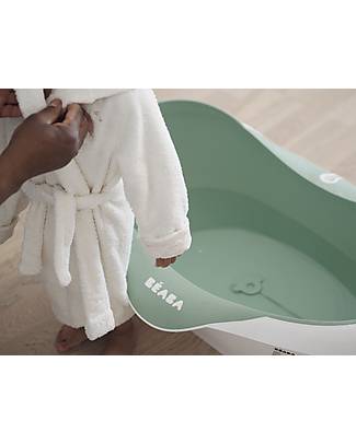 Béaba Vasca Bagnetto Primi Mesi Camélé’O - Verde Salvia - Comoda e con Sistema di Fissaggio Vaschette e Accessori