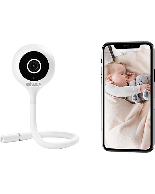 Béaba Video Baby Monitor ZEN Connect - Bianco - Sistema di Monitoraggio di Ultima Generazione Disponibile su Telefono Cellulare Baby Monitor