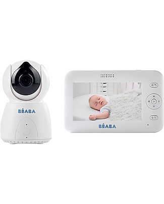 Béaba Video Baby Monitor ZEN+ - Video Camera Auto Rotante ad Alte Prestazioni con Infrarossi e Sensori di Movimento Baby Monitor