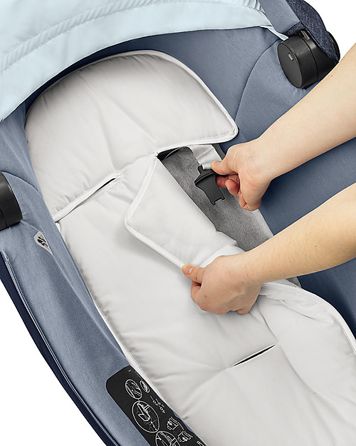 Bébé Confort Navicella Jade, Nomad Blue - Fino a 6 mesi, Omologata R129 con sistema Isofix! Carrozzine e Navicelle