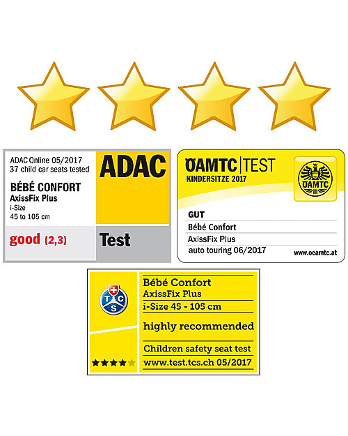 Bébé Confort Seggiolino Auto AxissFix Plus Gruppo 1, Nomad Black - Dalla Nascita a 4 anni, Rotazione a 360° Seggiolini Auto Gruppo 2/3
