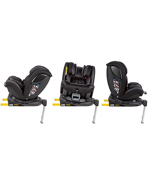 Bébé Confort Seggiolino Auto Girevole EvolveFix - Grigio - Gr 0+/1/2/3 - Dalla Nascita a 12 anni Seggiolini Auto Gruppo 1/2/3