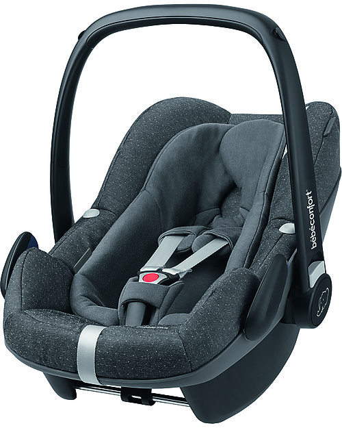 Bébé Confort Seggiolino Auto Pebble Plus 0+ e i-Size, Sparkling Grey - Da 0 a 12 mesi, Omologato i-Size R129 Seggiolini Auto Gruppo 0+/1