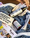 Cabbage Crochet Club per Family Nation Borsa Everyday Celeste Avio con Nastro Gros Naturale - 100% Fatto a mano con filati riciclati Borse Shopper