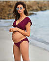 Cache Coeur Bikini Premaman Bloom con Volant - Bordeaux Costumi Due Pezzi