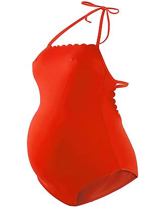Cache Coeur Costume Intero per Gravidanza Kyoto - Arancio - UPF 50+ UV - Certificato Oeko-Tex Costumi Interi