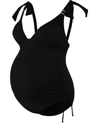 Cache Coeur Costume Intero per Gravidanza Porto Vecchio - Nero - UPF 50+ UV - Certificato Oeko-Tex Costumi Interi