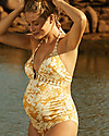 Cache Coeur Costume Intero Premaman Antigua con Lacci - Floreale Multicolor Costumi Interi
