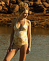 Cache Coeur Costume Intero Premaman Antigua con Lacci - Floreale Multicolor Costumi Interi