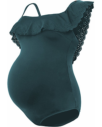 Cache Coeur Costume Intero Premaman Bloom con Volant - Verde Costumi Interi
