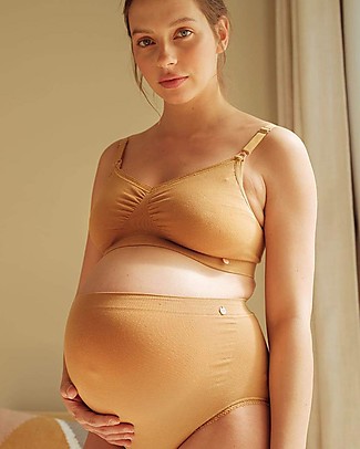 Cache Coeur Organic Pregnancy Culotte - Organic Cotton - Cumin - Comfortable and Reinforced Briefs