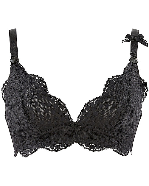 Cache Coeur Reggiseno a Triangolo Premaman e Allattamento Lollypop - Nero - Elegante e Seducente Reggiseni da Allattamento