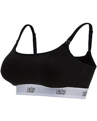 Cache Coeur Reggiseno per Allattamento BodyGuard - Nero - Assorbente e Naturale Reggiseni da Allattamento