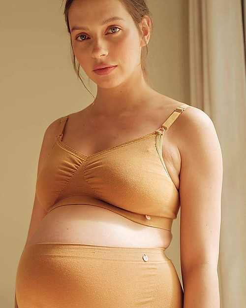 Cache Coeur Reggiseno per Gravidanza e Allattamento Organic - Cotone Organico - Cumino - si Adatta al Seno e lo Sostiene Reggiseni da Allattamento