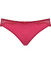 Cache Coeur Slip Premaman a Vita Bassa Lollypop - Rosso - Con Pizzo e Pompom Slip