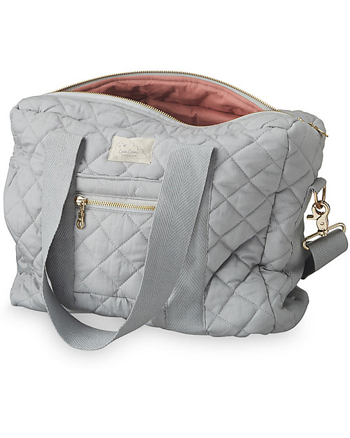 Camcam Copenhagen Borsa Cambio con Tracolla, Grigio - Cotone Bio Impermeabilizzato Borse Cambio