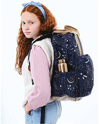 Caramel & Cie Zaino Large Constellation Night - Poliestere Riciclato GRS - Scuola Elementare e Medie Zaini Scuola