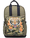 Caramel & Cie Zaino Large The Tiger King - Poliestere Riciclato GRS - Scuola Elementare e Medie Zaini Scuola