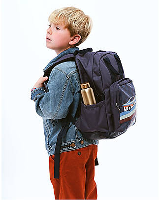 Caramel & Cie Zaino Medio Pole Position - Poliestere Riciclato Certificato GRS - 5-8 Anni Zaini Scuola