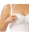Carriwell Canottiera Modellante da Allattamento Senza Cuciture - Bianca (2 in 1: reggiseno e canotta!) Canottiere