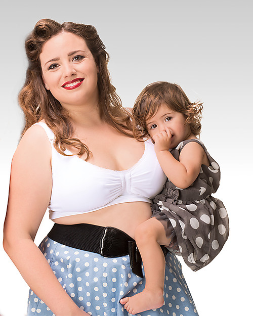 Carriwell Reggiseno Sostenitivo da Allattamento con GelWire®, Bianco Reggiseni da Allattamento